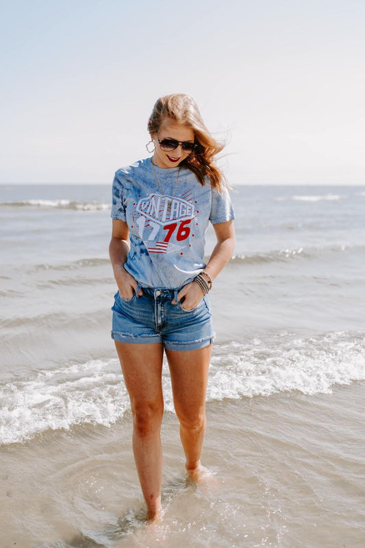 Vintage 1776 Blue Marble Tee